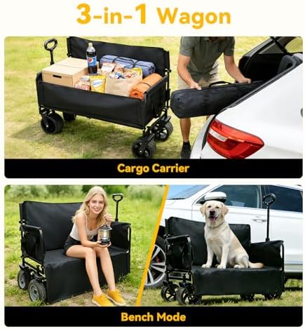 Collapsible Foldable Wagon Cart with Wheels
