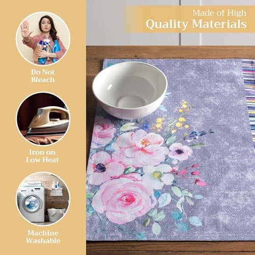 Maison d' Hermine Placemats Set of 4 Reusable 100% Cotton (13"x19")
