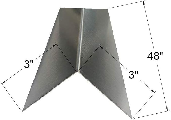 Brushed 304 Stainless Steel Corner Guards, 48" Wall Protectors, 20ga & 16ga, Available in 1/2" to 4", Multi-Pack Options (1, 2, 5, or 10) (5, 3 x 3, 20ga, No Hug Edges)