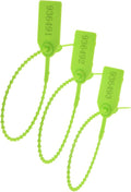Plastic Security Seals Disposable Tags Safety Padlocks Zip Ties Numbered 9.84 inches Green 200 pcs per Bag