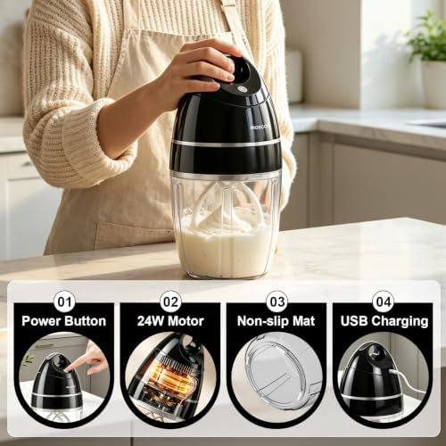 MIGECON Stand Mixer Electric Kitchen Mixer Egg Electric Whisk, Dark Grey