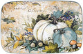 Harvest Gatherings 14" x 10" Rectangular Ceramic Serving Platter – Autumn Pumpkin & Foliage Design – Fall Tableware for Thanksgiving, Holiday Dinners, Buffets, Charcuterie & Seasonal Entertaining