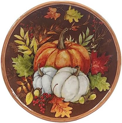 Certified International Harvest Blessings 8.5" Salad/Dessert Plate, Multicolor, Medium, Set of 4