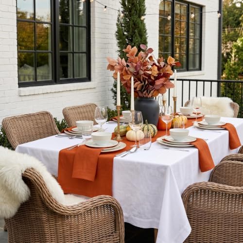 Solino Home 100% Pure Linen Dinner Napkins Spice, Fete 20 x 20 in, Set of 4