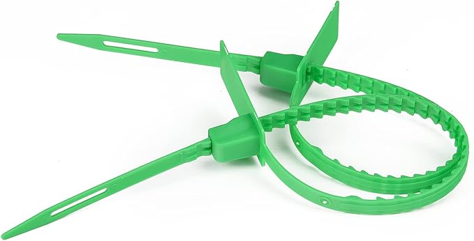 Heavy Duty Plastic Self Locking Tamper Evident Shipping Security Straps 337 mm 13.2" (100 Green)