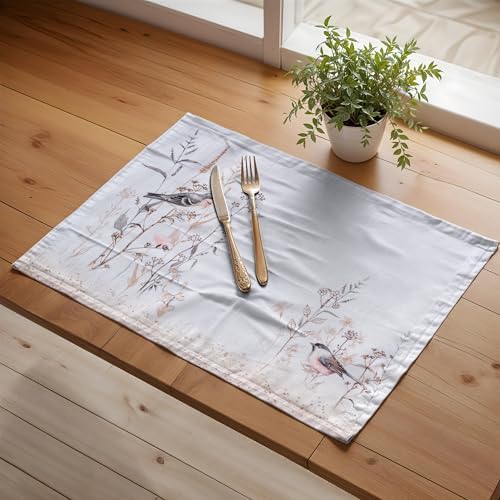 Maison d' Hermine Placemats Set of 4 Reusable 100% Cotton (13"x19")