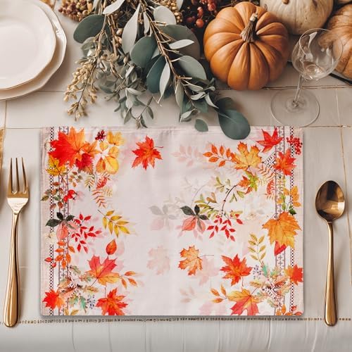 Maison d' Hermine Placemats Set of 4 Reusable 100% Cotton (13"x19")