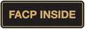 Signs ByLITA Standard FACP Inside Sign | Fire Safety Signage (Black Gold) - Large 1 Pack