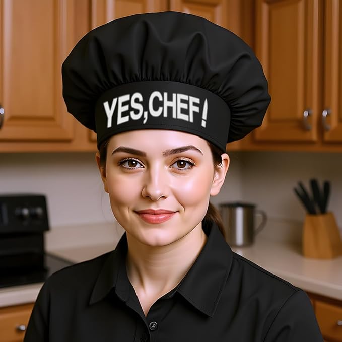 The Apron Place Adjustable Professional Chef Hats, Multiple Personalized Embroidered Designs to Choose from, Made in The USA
