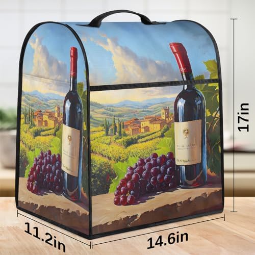 Red Wine Kitchen Aid Covers Foldable Washable Stand Mixer Dust Cover