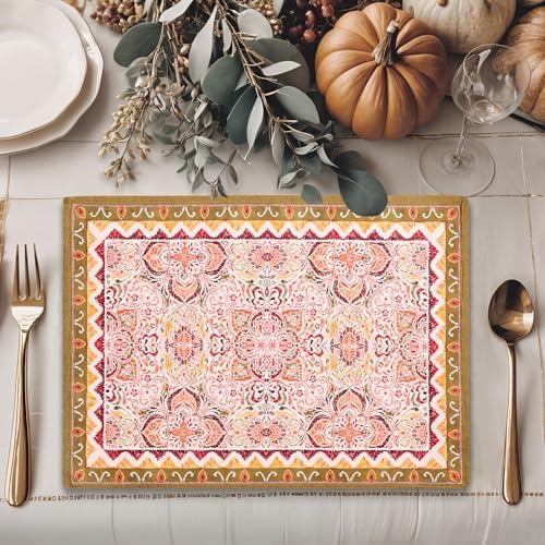 Maison d' Hermine Placemats Set of 4 Reusable 100% Cotton (13"x19")