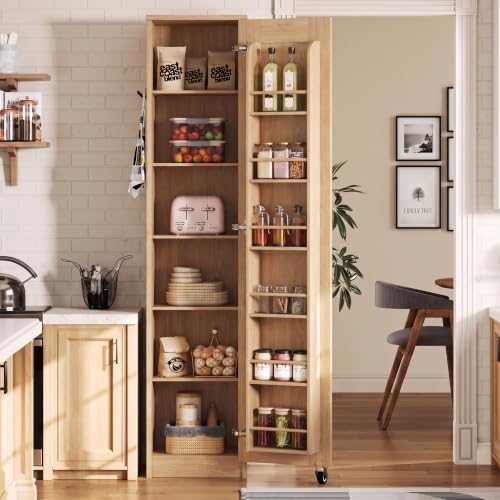IRONCK Narrow Kitchen Pantry Cabinet, 72" H,Slim for Small Place