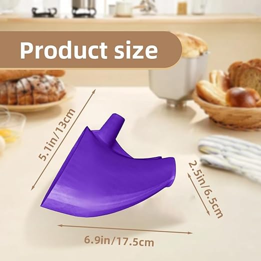 Flour Funnel for Kitchen Aid Mixer 5 Qt,for 4.5–5 Qt Tilt-Head Models-Stand Mixer Attachment,Easy Pour No-Mess Attachment, Anti-Splash Accessory, Durable Dishwasher-Safe Baking Tool (Black)