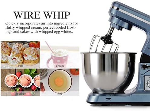 Stand Mixer,5.3-Qt & 500W & 6+P Speed MK36 Tilt-Head Kitchen Electric Food Mixers Home Baking Dough Machine with Accessories (Gray Blue)