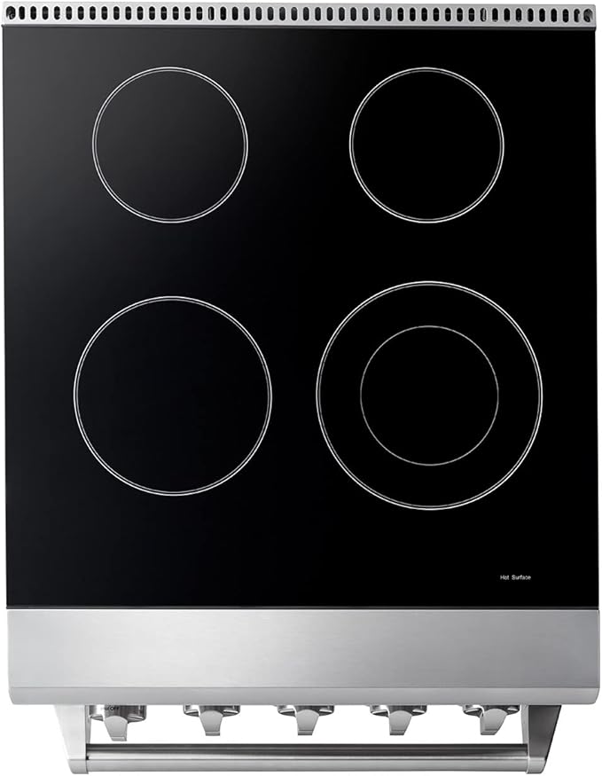 THOR Kitchen Freestanding 24-Inch Electric Range with Convection Oven in Stainless Steel - Model HRE2401