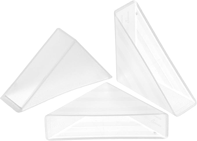 uxcell 20Pcs Plastic Corner Protectors 11x50mm Right Angle Shape Glass Corner Guards Cushion for Corner Protection of Glass, Mirror, Tile, White