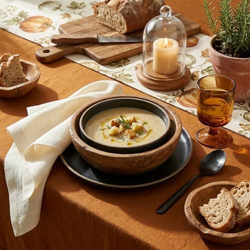 Solino Home 100% Pure Linen Dinner Napkins Ivory, Fete 20 x 20 in, Set of 4