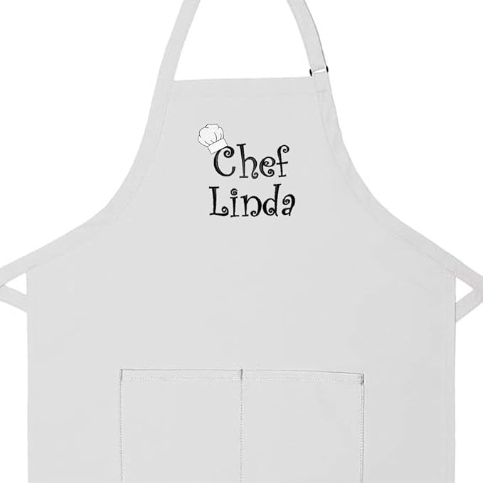 Made in the USA Personalized Embroidered Premium Adult Apron for Men Women Fathers Mothers Day Kitchen BBQ Grilling Gift