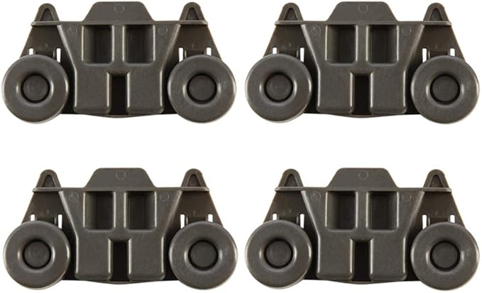 UPGRADED W10195416 (Packs of 4) , Resistant to Rust Dishwasher Wheels Lower Rack for Kitchenaid Whirlpool Maytag Kenmore. Dishwasher Rack Parts W10195420 AP5983730 W10579095A Replacement Wheels