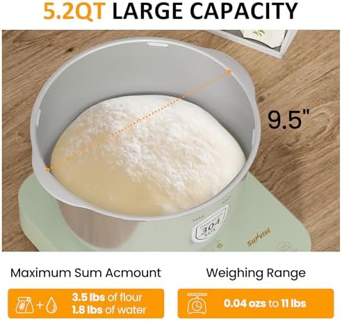 Sunvivi 5.2QT Electric Dough Maker with Ferment Function