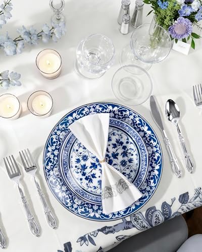 Hioasis 175 Pcs Blue Plates for Party & Wedding