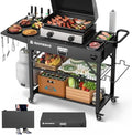 Raynesys 440lbs Outdoor Folding Grill Cart, Blackstone Griddle Stand