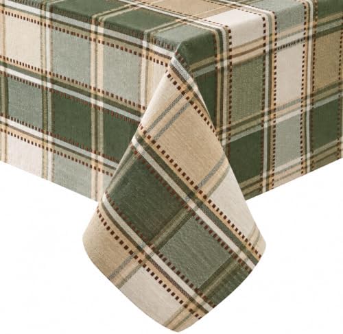Newbridge Thanksgiving Green Barnhouse Plaid 60 x 102” Rectangle Tablecloth