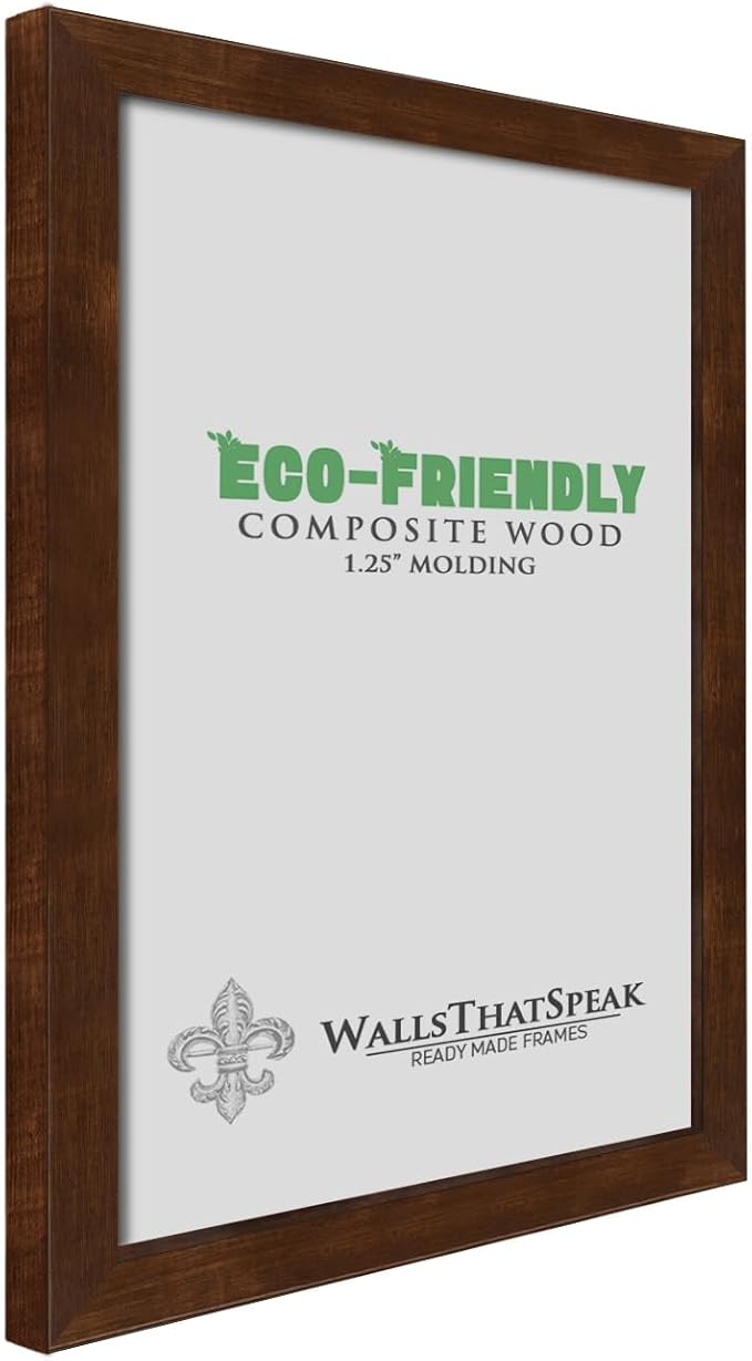wallsthatspeak 20x27 Mocha Walnut Picture Frame for Puzzles Posters Photos or Artwork