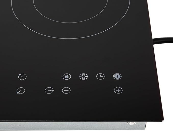 3 Burner Electric Ceramic Cooktop, 2600W Built-in Stove Top 110V Countertop Electric Induction with Timer, Child Safety Lock, Sensor Touch Control for Iron Pots, Stainless Steel Pots