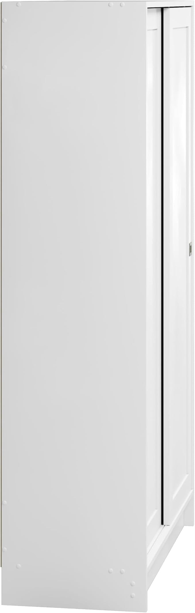 Prepac Elite Plus 38" Wide Storage Cabinet, 65" Tall Pantry Cupboard with 2 Fixed and 4 Adjustable Shelves, Laundry Room Cupboard with Sliding Doors and Metal Knobs, Living Room Accent Cabinet, White