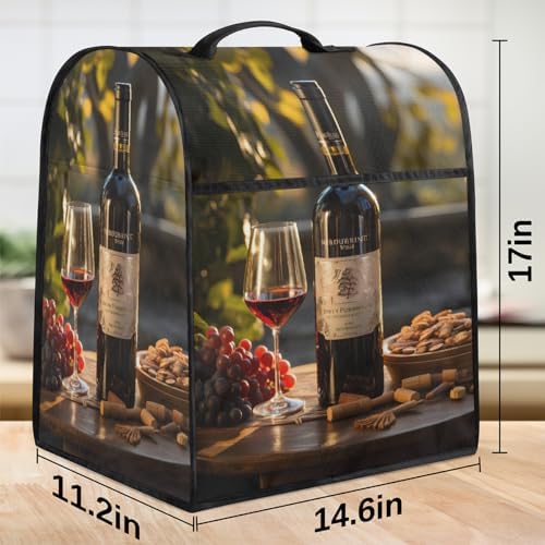 Red Wine Kitchen Aid Covers Foldable Washable Stand Mixer Dust Cover