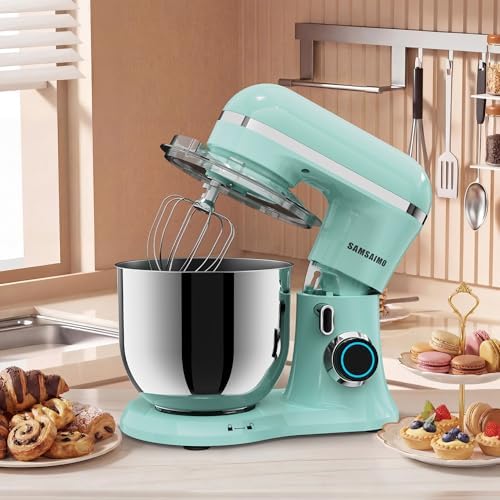 Stand Mixer, 6.5QT Tilt-Head Electric Kitchen Mixer 660W, 10-Speed Household food mixer with 304 Stainless Steel Bowl, Bread Cake Mixer include Dishwasher Safe Dough Hook, Beater and Whisk