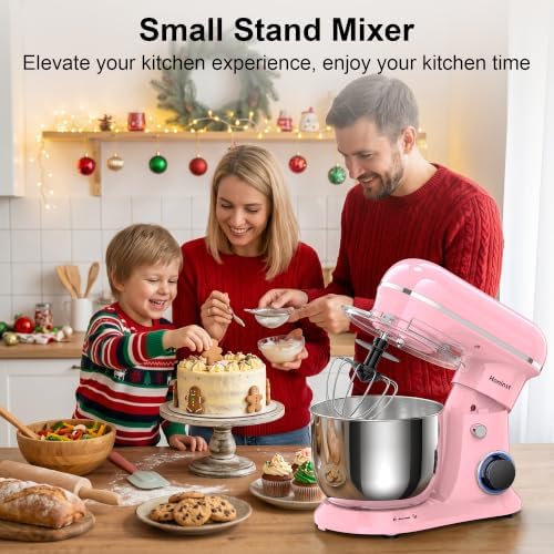 Honinst 4QT Electric Stand Mixer, 10-Speed Tilt-Head Compact Kitchen Mixer