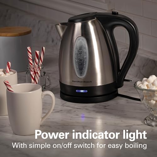 Hamilton Beach 1.7 Liter Electric Tea Kettle, Water Boiler & Heater - Image 4