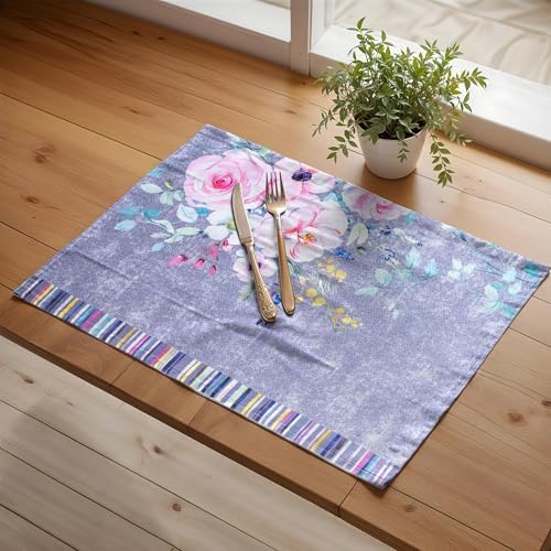 Maison d' Hermine Placemats Set of 4 Reusable 100% Cotton (13"x19")