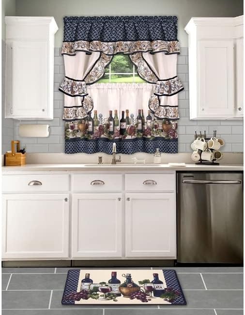 Anti-Fatigue Floor Comfort Mat - 18 x 30 Inch (Chateau) - Waterproof Non-Slip Rug - Easy to Clean Cushioned Mat for Kitchen, Bathroom, Standing Desk & Office - Achim Home Decor Beige