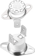 uxcell KSD301 Thermostat 195°C/383°F 10A Normally Closed N.C Adjust Snap Disc Temperature Switch for Microwaves,Oven,Coffee Maker 2pcs,Ceramic Material