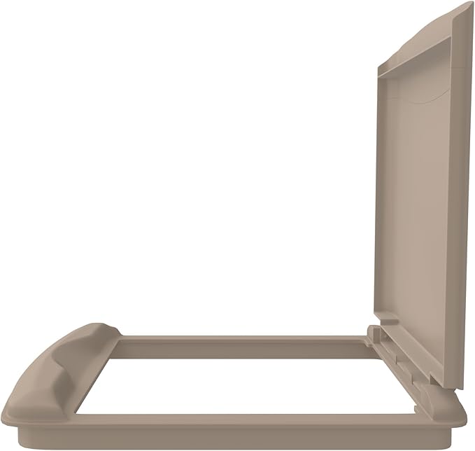 Rev-A-Shelf 35 Qt Polymer Plastic Trash Can Replacement Lid for Kitchen or Laundry Room Sliding Cabinet Base Lid Only, Champagne, RV-35-LID12-1-40