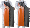 Chemical Resistant Vinyl Apron - Black Plus Size Unisex PVC Aprons for Dishwashing,Dog Grooming,Fish Cleaning,Lab Work(2 Pack)