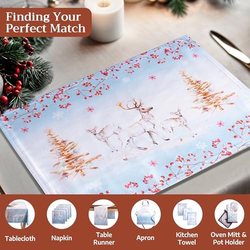 Maison d' Hermine Placemats Set of 4 Reusable 100% Cotton (13"x19")