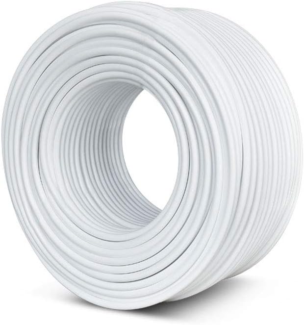 1/4" OD 25 Feet Length White Tubing for Reverse Osmosis De-ionized Water Filtration Systems, Refrigerators, and Other Appliances (1/4" OD, 25') NSF Certified