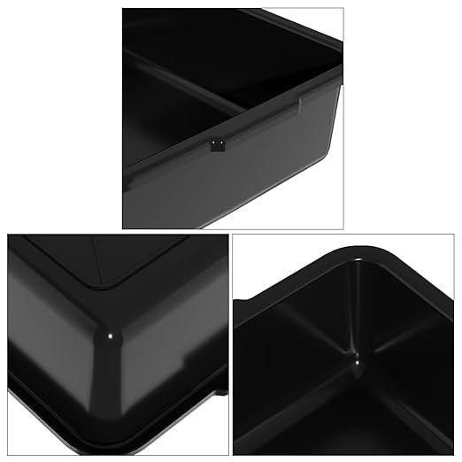 24 L Plastic Commercial Bus Tub, Large Plastic Bus Tub, Black, 4 Packs