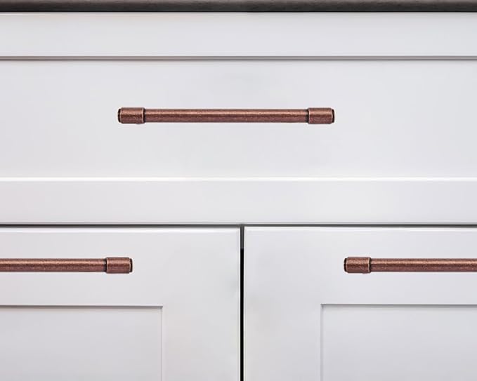 khtumeware 10 Pack 6-1/4 Inch(160mm) Antique Copper Cabinet pulls Kitchen Cabinet Handles Kitchen Cabinet Hardware for Cupboard Drawer Handles Dresser Pulls
