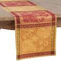SARO LIFESTYLE Thanksgiving Jacquard Table Runner – Fall Harvest Design, Multicolor, 16"x84"