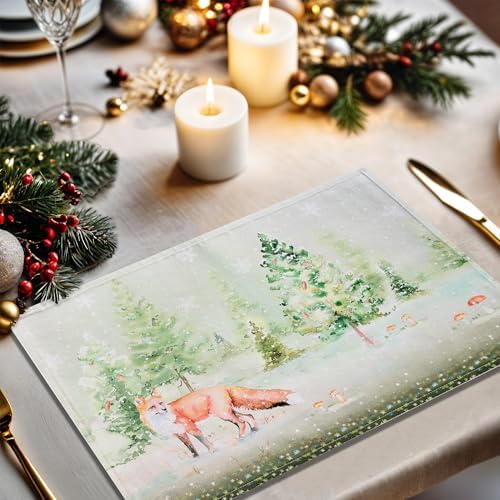 Maison d' Hermine Placemats Set of 4 Reusable 100% Cotton (13"x19")