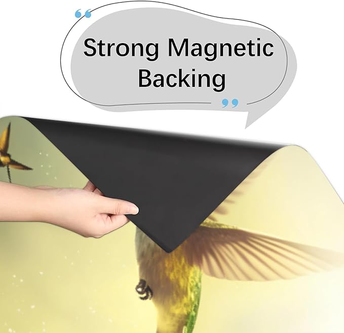 Hummingbird Flower Dishwasher Magnet Cover, Reusable Refrigerator Panel Stickers Microwave Front Door Covers Magnets for Kitchen Home Appliances Holiday Party Decorations 23 X 26 in