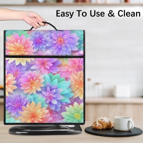 Flower Rainbow Kitchen Aid Covers Foldable Washable Stand Mixer Dust Cover