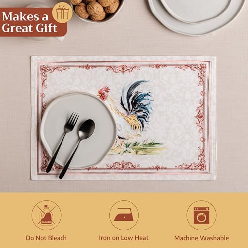 Maison d' Hermine Placemats Set of 4 Reusable 100% Cotton (13"x19")