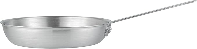 Restaurantware-Met Lux 12 Inch Fry Pan, 1 Durable Frying Pan - Satin Finish, Triple-Riveted, Silver Aluminum Cooking Skillet, For Searing, Sautéing, And Browning Food