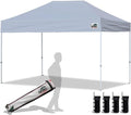 Eurmax USA 8'x12' Pop Up Canopy Tent Commercial Instant Canopies with Heavy Duty Roller Bag,Bonus 4 Sand Weights Bags (Grey)